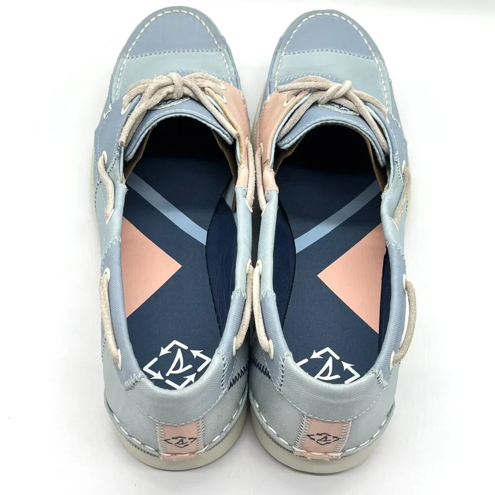 New SPERRY Womens Size 12 12M Blue And‎ Pink Pastel Boat Shoes Loafers Flats